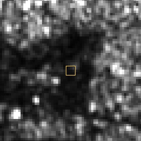 Radar image, 17 November 2024: a dark smooth patch where the land was filled